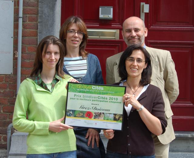 Premiers prix « BiodiverCités » : Grez-Doiceau primée pour sa citoyenneté -- 28/05/10